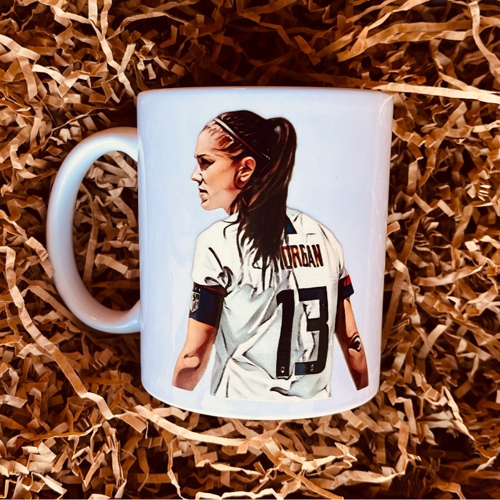 Alex Morgan White Mug USWNT US Womens Girls Soccer Football 11oz